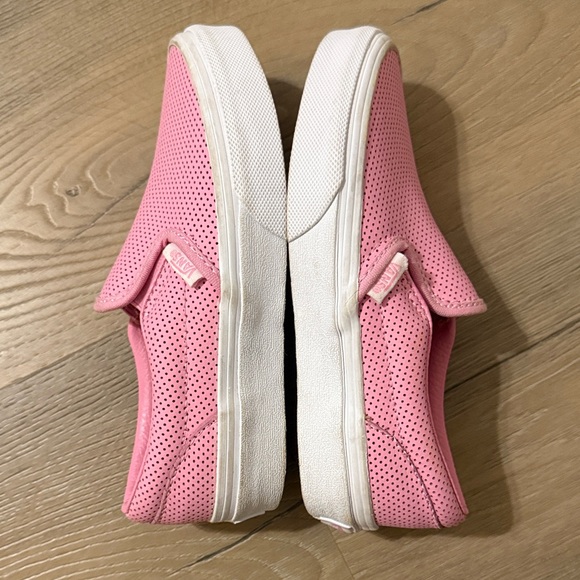 Vans Little Girls Size 12.5 Pink Perforated Slip-On Sneakers, VGUC - Picture 4 of 8